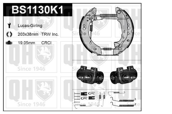 QUINTON HAZELL Комплект тормозных колодок BS1130K1